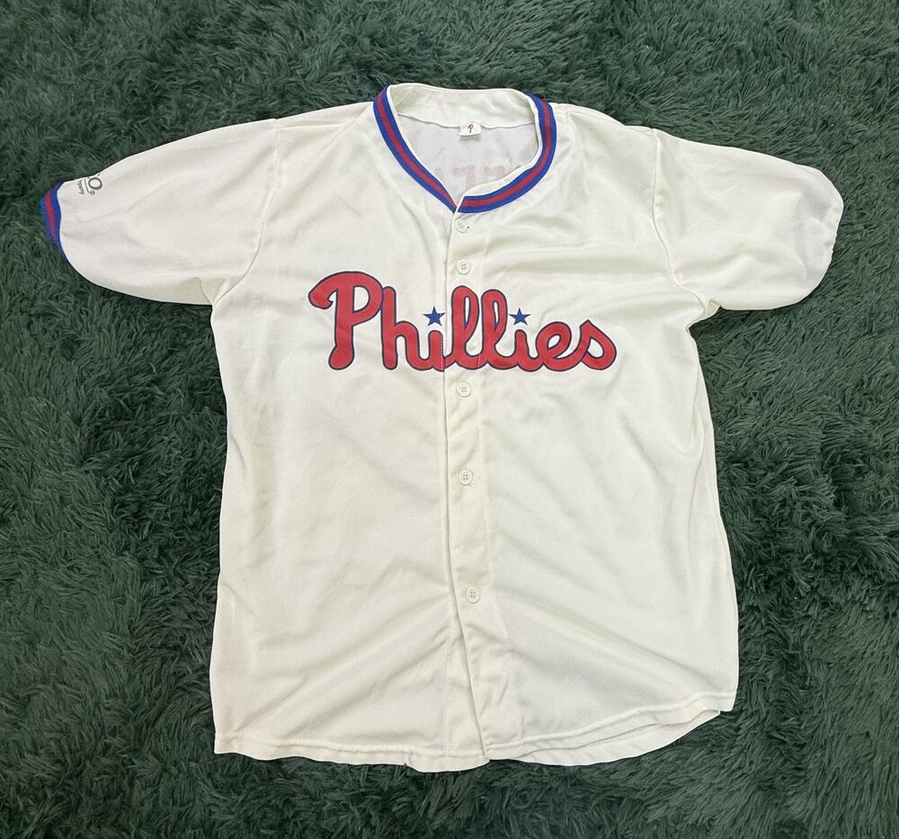 Zack Wheeler 45 Philadelphia Phillies Adult L Baseball Jersey White Red Blue